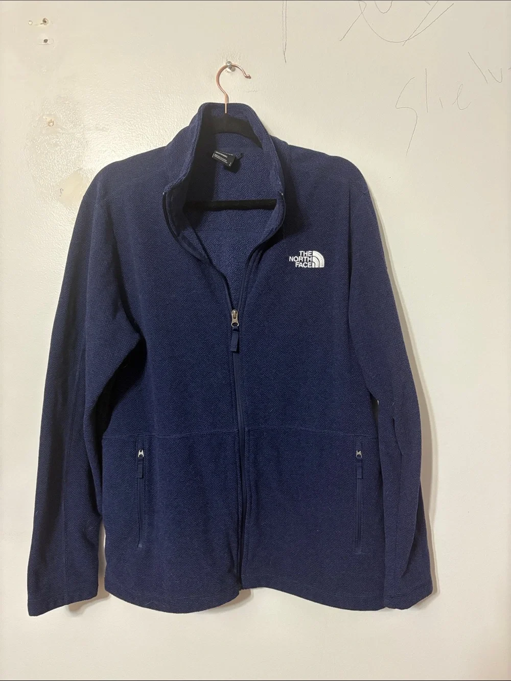 The North Face Men’s Navy Full Zip Fleece Jacket Size Large